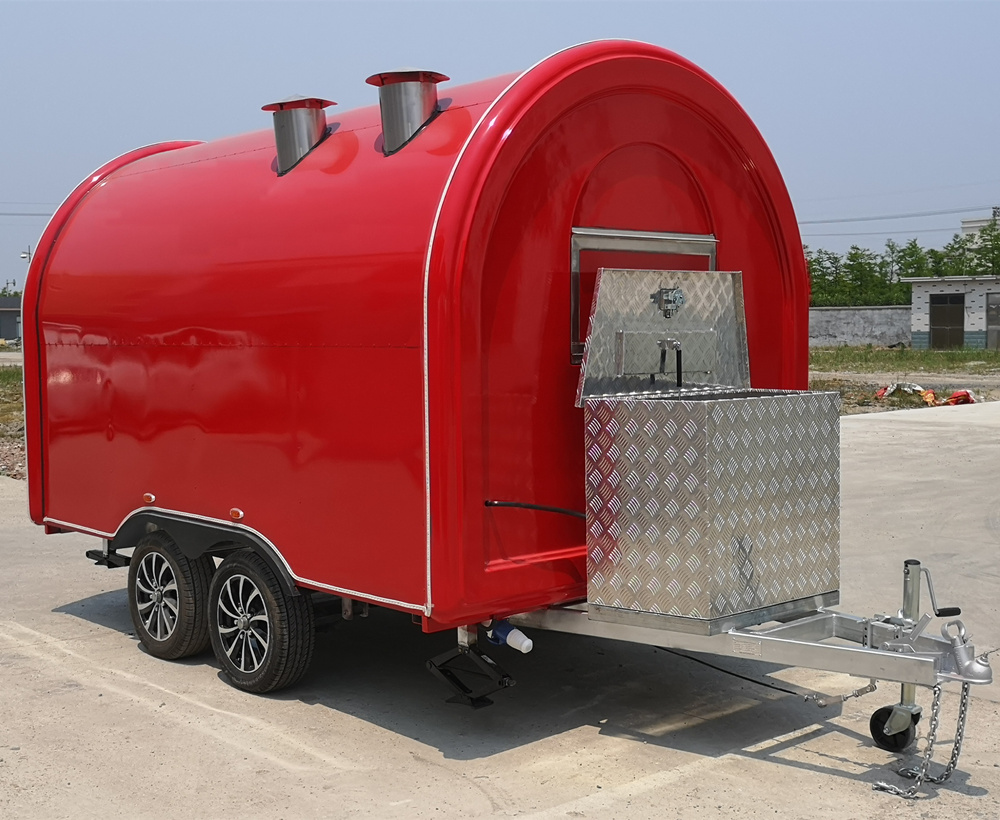 Custom made-Mobile Food Truck Trailer Red 340X200X240CM