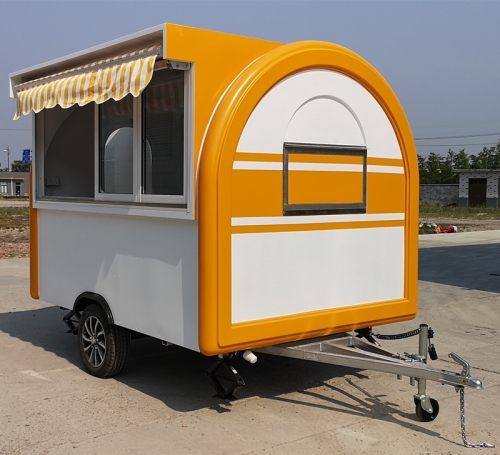ERZODA Type-Approved Mobile Catering Trailer Burger Van Bar Coffee Crepe Trailer  280X220X240CM