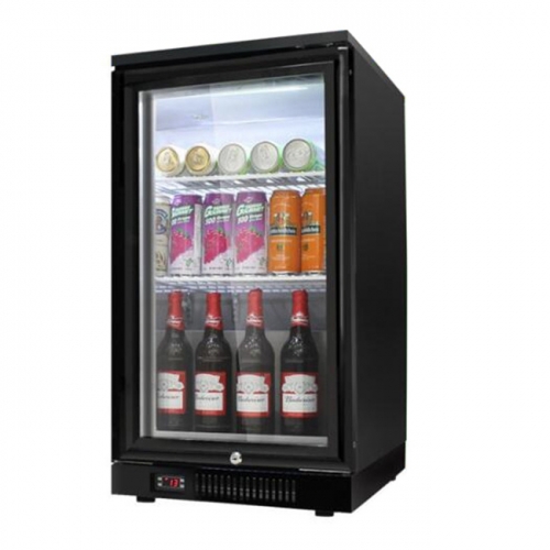 Single Door Beverage Refrigerator / Air cooling + door lock /126L