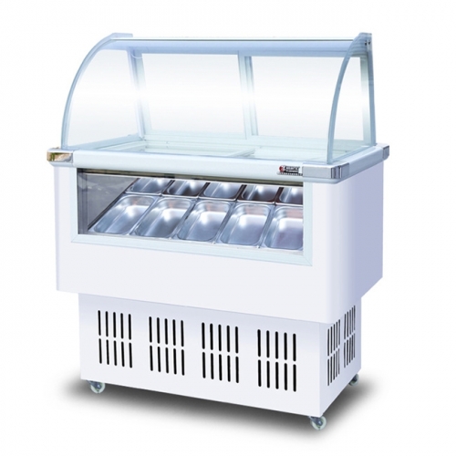 Ice Cream Dipping Cabinet Freezer Of Square or Round Barrels