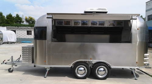 ERZODA Retro catering trailer stainless steel food truck food trailer