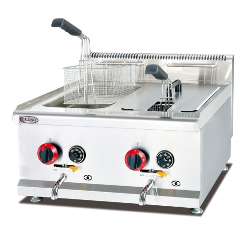 Stainless Steel Counter Top Gas Fryer GF-585 14LX2