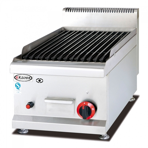 stainless steel gas kebab machine Counter Top Gas lava Rock Grill GB-539