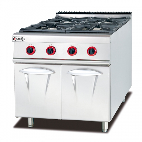 Commercial gas range with 4-burner & gas oven GH-787